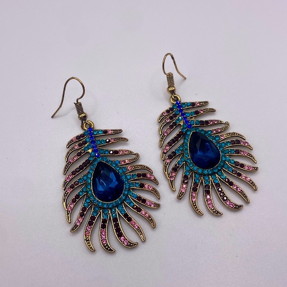 eye candy Jewelry Eye Candy Los Angeles Crystal Peacock Feather